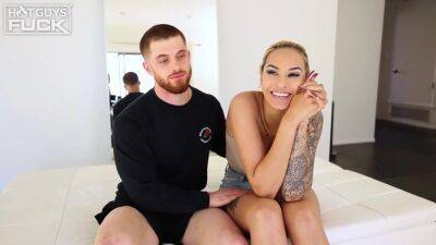 Stunning, Tattooed Blonde Is Fucking Her Lover And Moaning on freefilmz.com