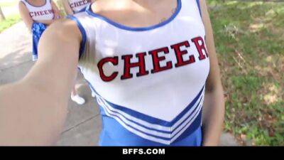 BFFS Cheerleaders Try Out Orgy Fucking on freefilmz.com