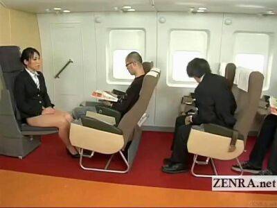 Subtitled bottomless Japan fight attendant bends over - Japan on freefilmz.com