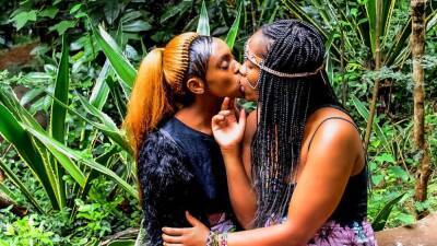 African festival outdoor lesbian makeout after the molly hits on freefilmz.com