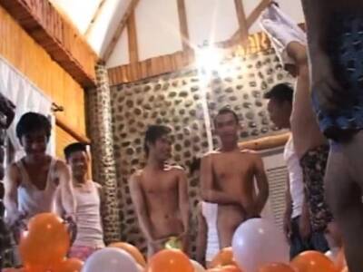 Partying slim Asians giving bj in group on freefilmz.com