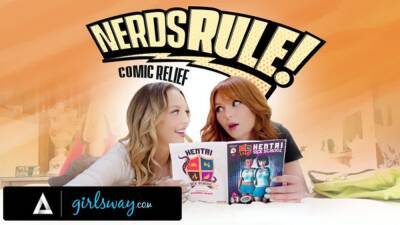 GIRLSWAY - College Geeks Lacy Lennon And Lily Larimar Are Turned On After Reading Hentai Comics on freefilmz.com