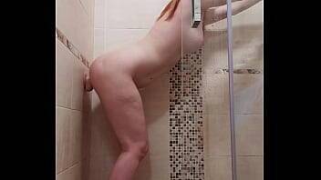 Juicy Redhead Sucks and Masturbates to Crazy Orgasm with Dildo in the Bathroom on freefilmz.com