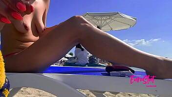Euroslut Public Topless And Micro G Bikini Big Clit Beach Slut on freefilmz.com