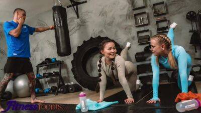 Kazakh MILF Luna Truelove & Dutch babe Chrystal Sinn fucking fitness trainer - Netherlands on freefilmz.com