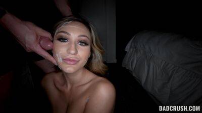 Mind blowing facial after daddy hammers her wet cunt in insane modes on freefilmz.com