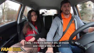 FakeDrivingSchool Learner Nataly Gold Isn’t Wearing Any Panties - Russia on freefilmz.com