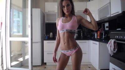 Beautiful webcam girl with Fit body showing off her abs and flashing tits on freefilmz.com