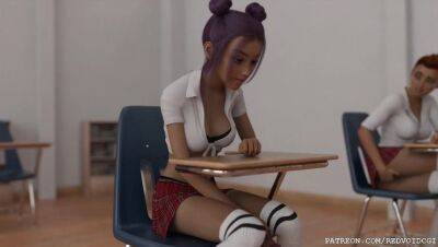 Unruly Students by Redvoidcgi (futanari fucks herself in public classroom) on freefilmz.com