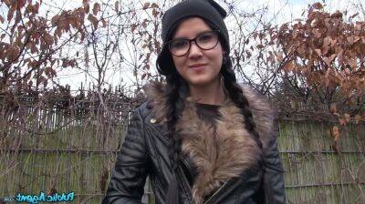 Pigtailed Nerdy Emo Chick in Glasses Has Sex Outdoors In The Woods - Czech Republic on freefilmz.com