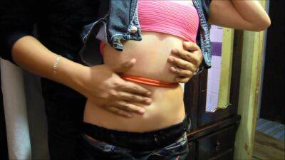 Paula S - Squeezing Belly, Her Navel Penetrated Him And Her Tied Stomach Excites Her Pain on freefilmz.com