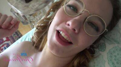 Nerd teen in glasses POV sex video on freefilmz.com