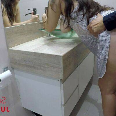 Having sex with a hot friend with a big ass in the bathroom JulieHot33 - Portugal on freefilmz.com
