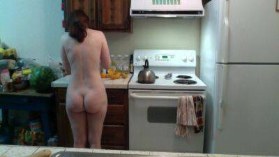 Juicy Babe With Squeezable Cheeks Squeezes Some Oj Naked In The Kitchen Episode 30 on freefilmz.com