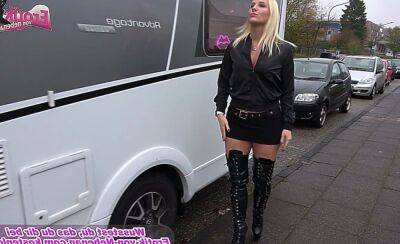 German blonde Street Prostitute pick up for NO CONDOM fuck - Germany on freefilmz.com