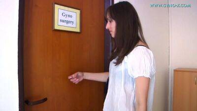 Shy green-eyed girl at her regular gynecologic check-up on freefilmz.com