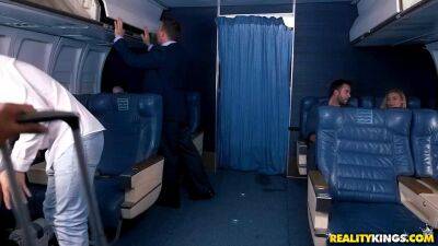 Stewardess In Red Panties Ride Thick Cock Of Pervered Passenger on freefilmz.com