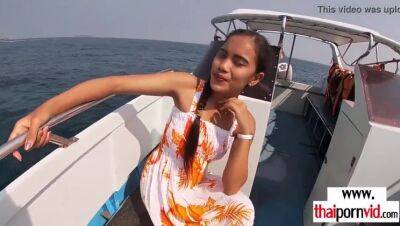 Skinny amateur Thai teen Cherry fucked on a boat outdoor in doggystyle - Thailand on freefilmz.com
