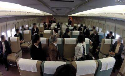 Japanese stewardesses seduce their horny passenger on the plane - Japan on freefilmz.com