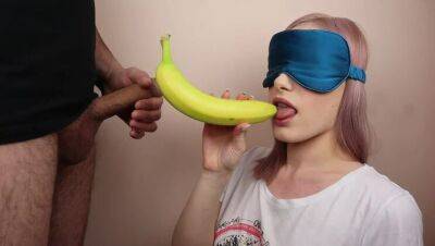 Petite step sister got blindfolded in fruits game on freefilmz.com