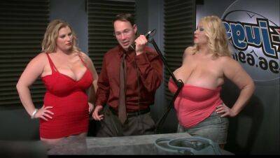 BBW pornstars Renee Ross, Samantha 38G - Threesome with monster boobs blonde moms on freefilmz.com