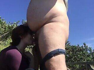 Fat Man Daddy x Greedy Girlfriend Slut - Public Blowjob on freefilmz.com