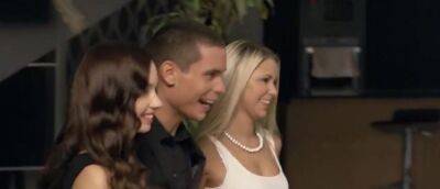 Two swinging blonde chicks and their partners gathered for a passionate foursome on freefilmz.com