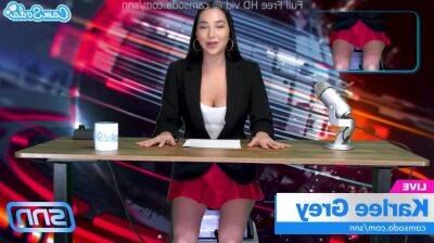 Camsoda - News anchor solo slut masturbates on freefilmz.com