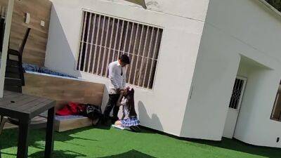 Young School Boys Have Sex On The School Terrace And Are Caught On A Security on freefilmz.com