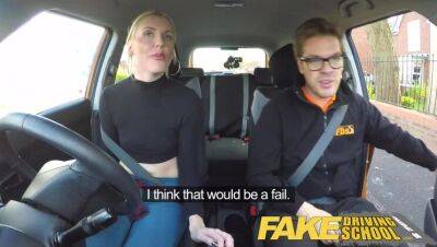 Fake Driving School lesson ends in suprise squirting orgasm and creampie on freefilmz.com