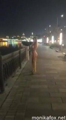 Nude Monika Fox Walking Through The City At Night - Monikafox on freefilmz.com