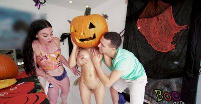 Sexy ass girls turn Halloween party into genuine FFM perversions on freefilmz.com