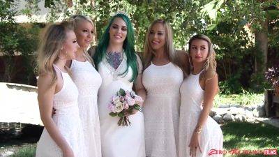 Bitches attend wedding party where they fuck like sluts in group scenes on freefilmz.com