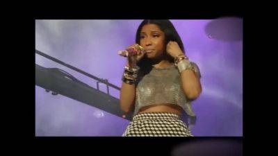 Bratty Nicki Minaj shows off her hot solo skills with a hot babe on freefilmz.com