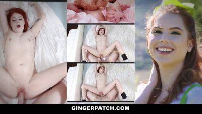Redhead Princess Luna Light takes a hard pounding outdoors and takes a hot load on her stomach on freefilmz.com