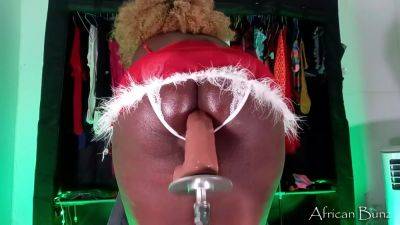 Ebony College Dropout Finds Job Riding And Twerking On Huge Dongs Online This Christmas on freefilmz.com