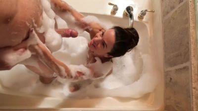 Stunning Burnete With Perfect Ass Having Passionate Foamy Sex In The Bathtub - Littlebuffbrunette on freefilmz.com