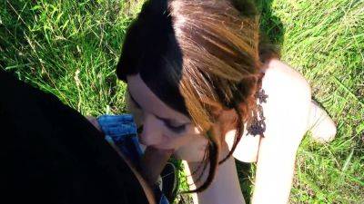 Horny German Milf Sucks A Big Cock In The Sunshine Outdoors! Deepthroat Blowjob With Throatpie 5 Min - Germany on freefilmz.com