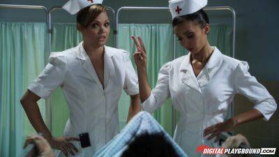 Great threesome sex scene with 2 slutty nurses - Shay Jordan - France - Jordan on freefilmz.com