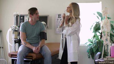 Spicy blonde doctor craves man's hungry dick for a little treatment on freefilmz.com