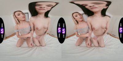 Nikki Fox & Rika Fane get naughty in a steamy virtual reality bed on freefilmz.com