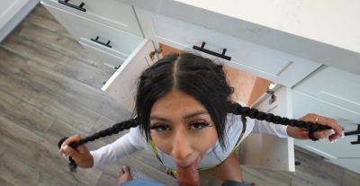 Perfect POV when swallowing jizz and taking facial after good sex on freefilmz.com