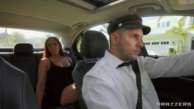 Rich woman with big juggs seduced her limo driver on freefilmz.com
