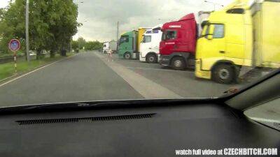 Real WHORE Picked up Between Trucks and Get Paid for Sex on freefilmz.com