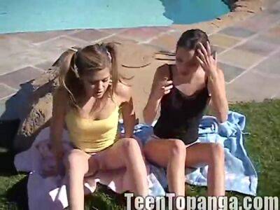 Lesbian teen hotties masturbate on freefilmz.com