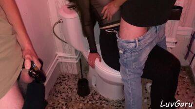 Filming Hotwife Flashing Tits And Takes Huge Cumshot In Public Toilet From Stranger on freefilmz.com