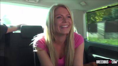 Blonde Gets a Ride on the Bus - Breedbus on freefilmz.com