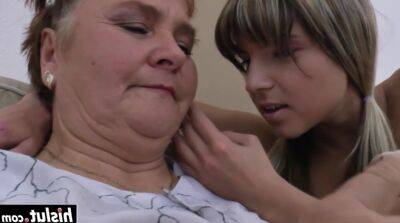 Lovely Gina Gerson has fun with a old chubby lesbian on freefilmz.com