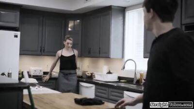 Submissive housemaid gets dominated and fucked by her boss on freefilmz.com