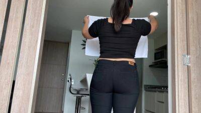 Perfect wife find time to clean the house and to passionately ride her huge ass on her husband's honk on freefilmz.com